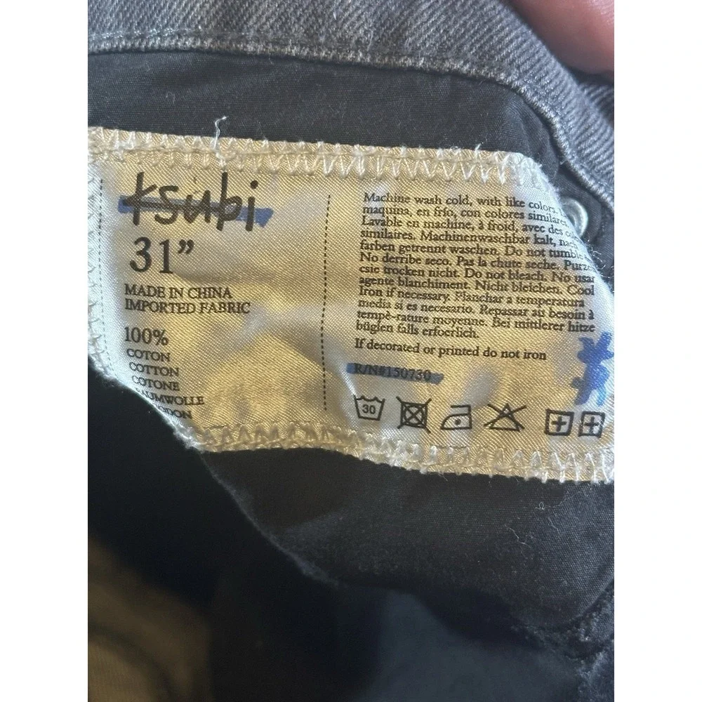 Ksubi Men's 33x31 Grey Jeans Distressed Chitch Fire Starter Designer EUC